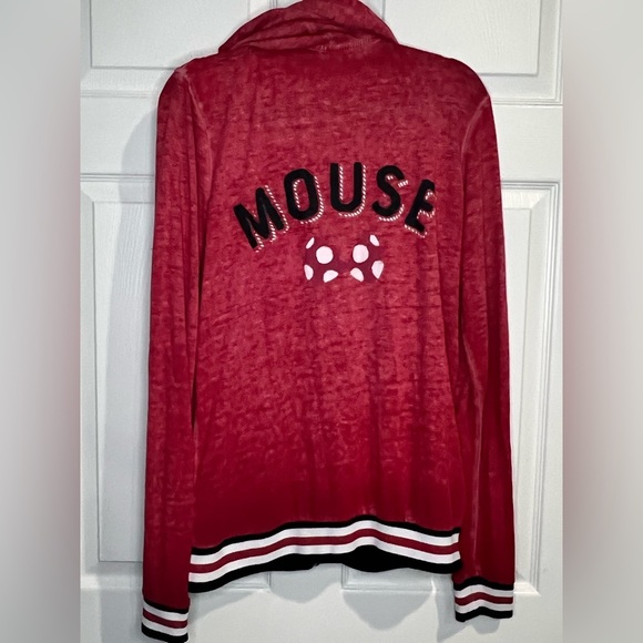 Disney Parks Women’s Minnie Mouse full zip hoodie/jacket - Size Large - Red - Picture 2 of 6
